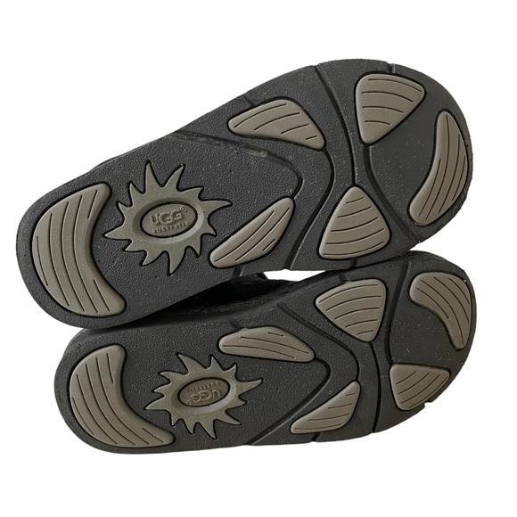 UGG Whitley Black Suede Lace Up Boot Size 5 Style 1522 Fur Winter Leather Cozy - Picture 6 of 9